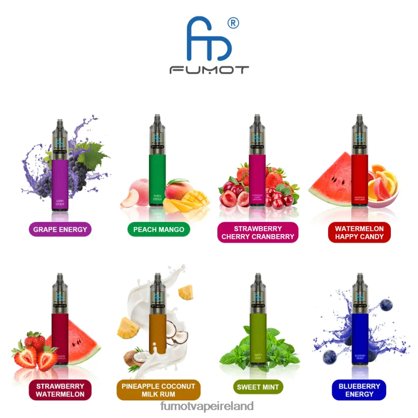 Fumot DTL Disposable Vape Pen 9000- 18ML (1 Piece) T6F626379 | Fumot Vape Price Strawberry Cherry Cranberry